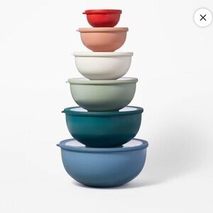 NEW Figment 12 pc set of 6 Colorful Nesting Mixing Bowls Set